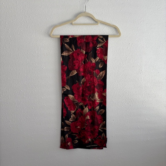 Brooks Brothers 100% Silk Long Floral Scarf - Picture 4 of 4